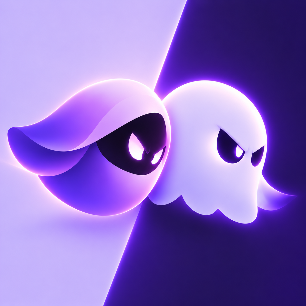 Veil and Phantom together in a violet portrait