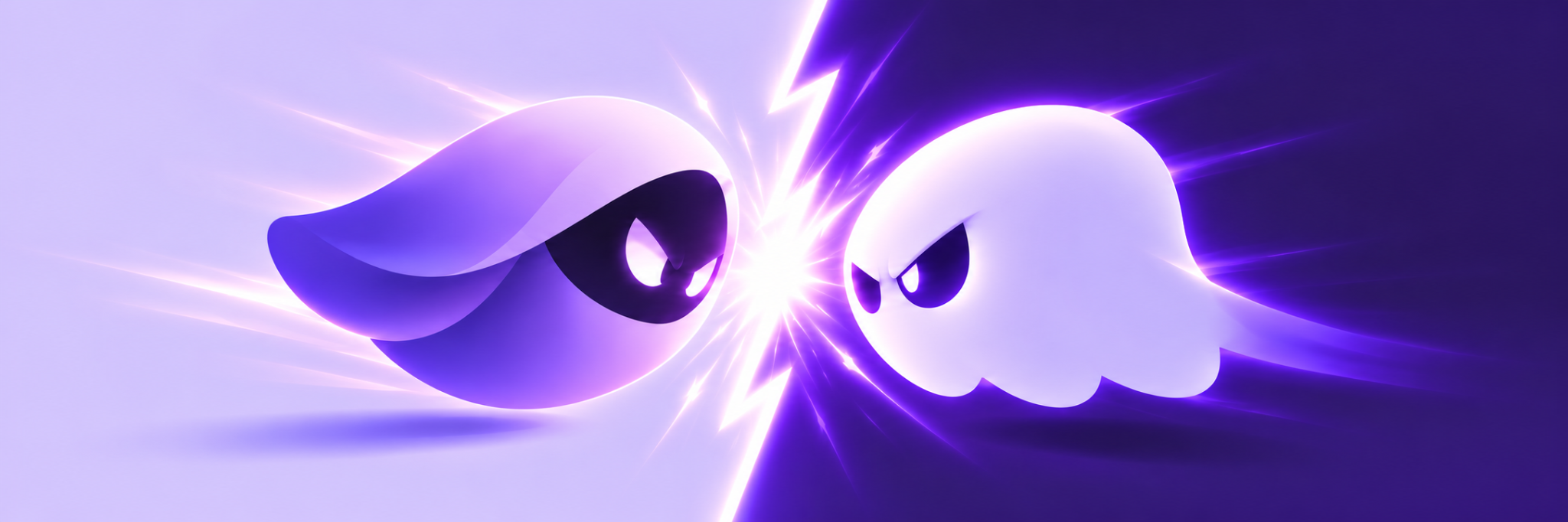 Original wide artwork of Veil and Phantom confronting one another